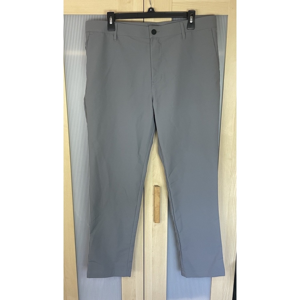 Banana Republic Men's Performance Stretch Golf Casual Office Gray Pants Travel - Picture 2 of 7